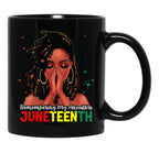 Remembering My Ancestors Juneteenth Black Coffee Mug - Black