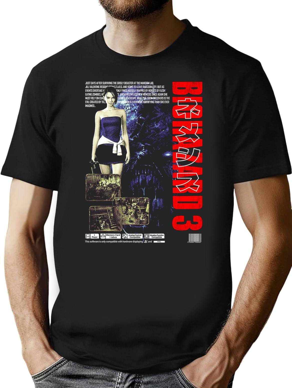 Resident Evil Biohazard 3 Classic Premium Heavyweight Cotton T-Shirt - Black