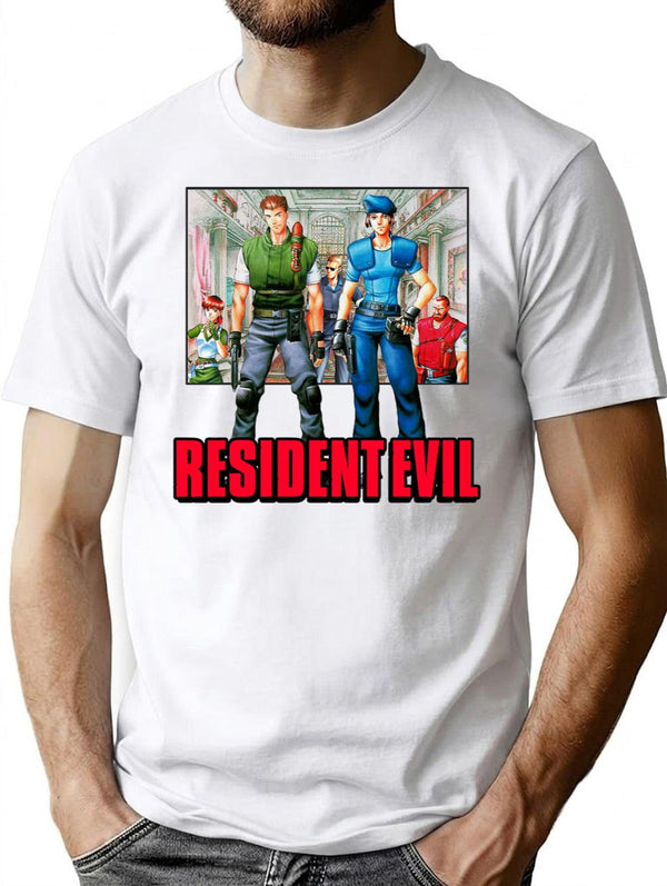 Resident Evil - S.T.A.R.S Classic Premium Heavyweight Cotton T-Shirt - White
