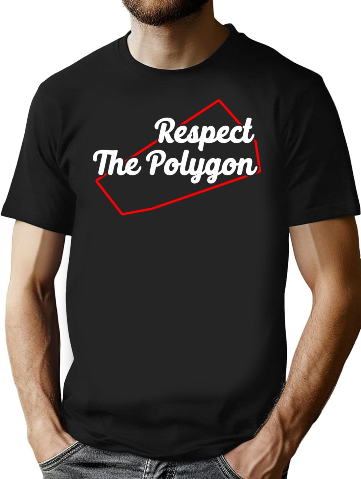 Respect The Polygon - Vintage Style T-Shirt for Men & Women, T-Shirts Graphic Tee - Black