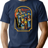 Respect Your Elders T-Shirt for Men & Women, T-Shirts Graphic Tee - Navy