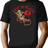 Rest N Peace T-Shirt for Men & Women, T-Shirts Graphic Tee - Black