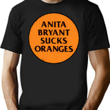 Retro 1977 Lgbt Protest Slogan Anita Sucks T-Shirt for Men & Women, T-Shirts Graphic Tee - Black