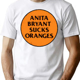 Retro 1977 Lgbt Protest Slogan Anita Sucks T-Shirt for Men & Women, T-Shirts Graphic Tee - White