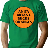 Retro 1977 Lgbt Protest Slogan Anita Sucks T-Shirt for Men & Women, T-Shirts Graphic Tee - Green