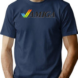 Retro Amiga T-Shirt for Men & Women, T-Shirts Graphic Tee - Navy