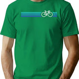 Retro Biking Style Blue T-Shirt for Men & Women, T-Shirts Graphic Tee - Green