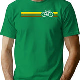 Retro Biking Style Yellow T-Shirt for Men & Women, T-Shirts Graphic Tee - Green