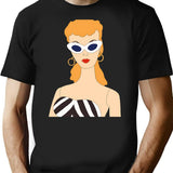 Retro Black And White Doll Vintage T-Shirt for Men & Women, T-Shirts Graphic Tee - Black