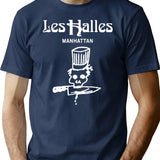 Retro Bourdain Les Halles Men Women Design T-Shirt for Men & Women, T-Shirts Graphic Tee - Navy