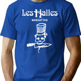 Retro Bourdain Les Halles Men Women Design T-Shirt for Men & Women, T-Shirts Graphic Tee - Blue
