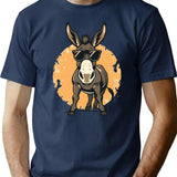 Retro Donkey With Sunglasses Funny Farm T-Shirt for Men & Women, T-Shirts Graphic Tee - Navy