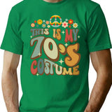 Retro Groovy This Is My 70'S Costume Funny 70S Party Vintage T-Shirt for Men & Women, T-Shirts Graphic Tee - Green
