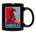 Retro Joe Design Arts Dirts Music Funny 4Th Of July Merica Black Coffee Mug - Black