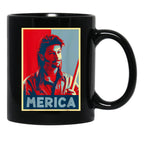 Retro Joe Design Arts Dirts Music Funny 4Th Of July Merica Black Coffee Mug - Black
