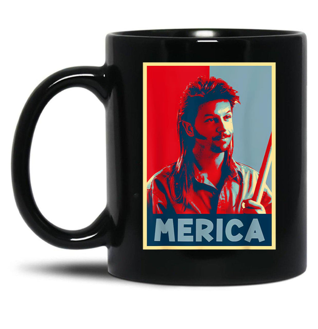 Retro Joe Design Arts Dirts Music Funny 4Th Of July Merica Black Coffee Mug