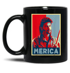 Retro Joe Design Arts Dirts Music Funny 4Th Of July Merica Black Coffee Mug