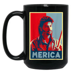 Retro Joe Design Arts Dirts Music Funny 4Th Of July Merica Black Coffee Mug