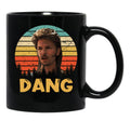 Retro Joe Dirt Dang Funny Redneck Mullet - Vintage Black Coffee Mug - Black
