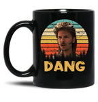 Retro Joe Dirt Dang Funny Redneck Mullet - Vintage Black Coffee Mug