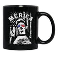 Retro Joe Dirt Merica Fire Works White Typography Quote Dang Men Women Black Coffee Mug - Black