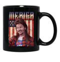 Retro Merica Joe Dirt Funny 4Th Of July Black Coffee Mug - Black
