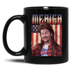Retro Merica Joe Dirt Funny 4Th Of July Black Coffee Mug