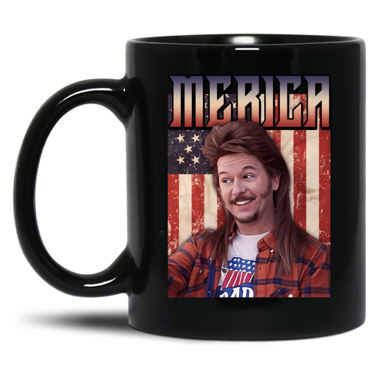 Retro Merica Joe Dirt Funny 4Th Of July Black Coffee Mug