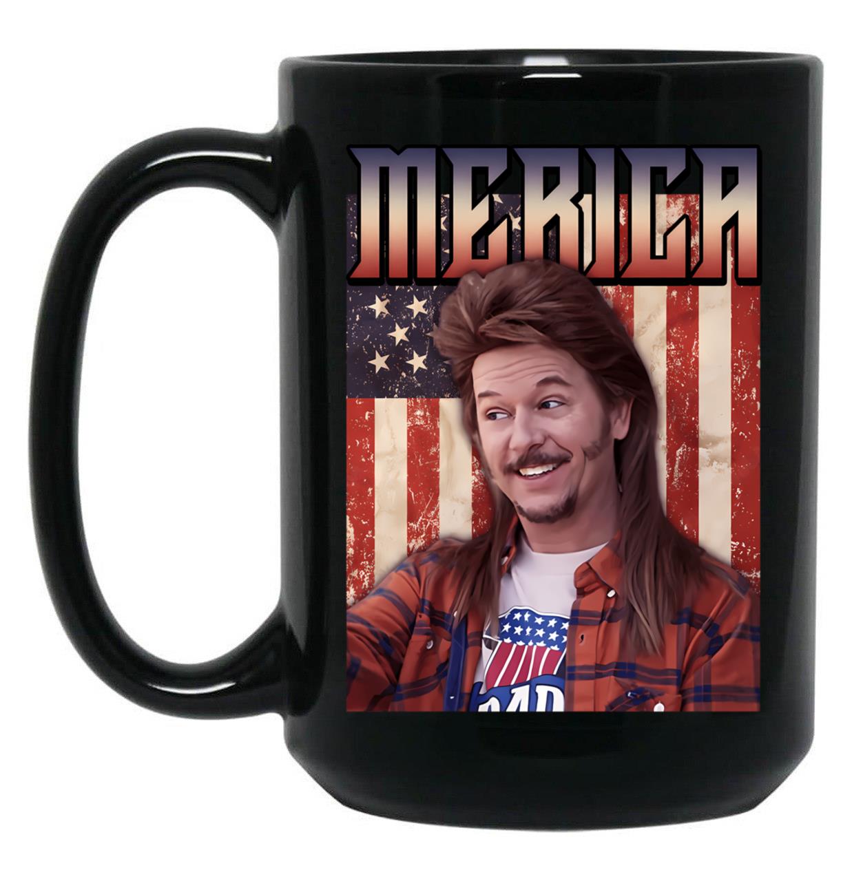 Retro Merica Joe Dirt Funny 4Th Of July Black Coffee Mug