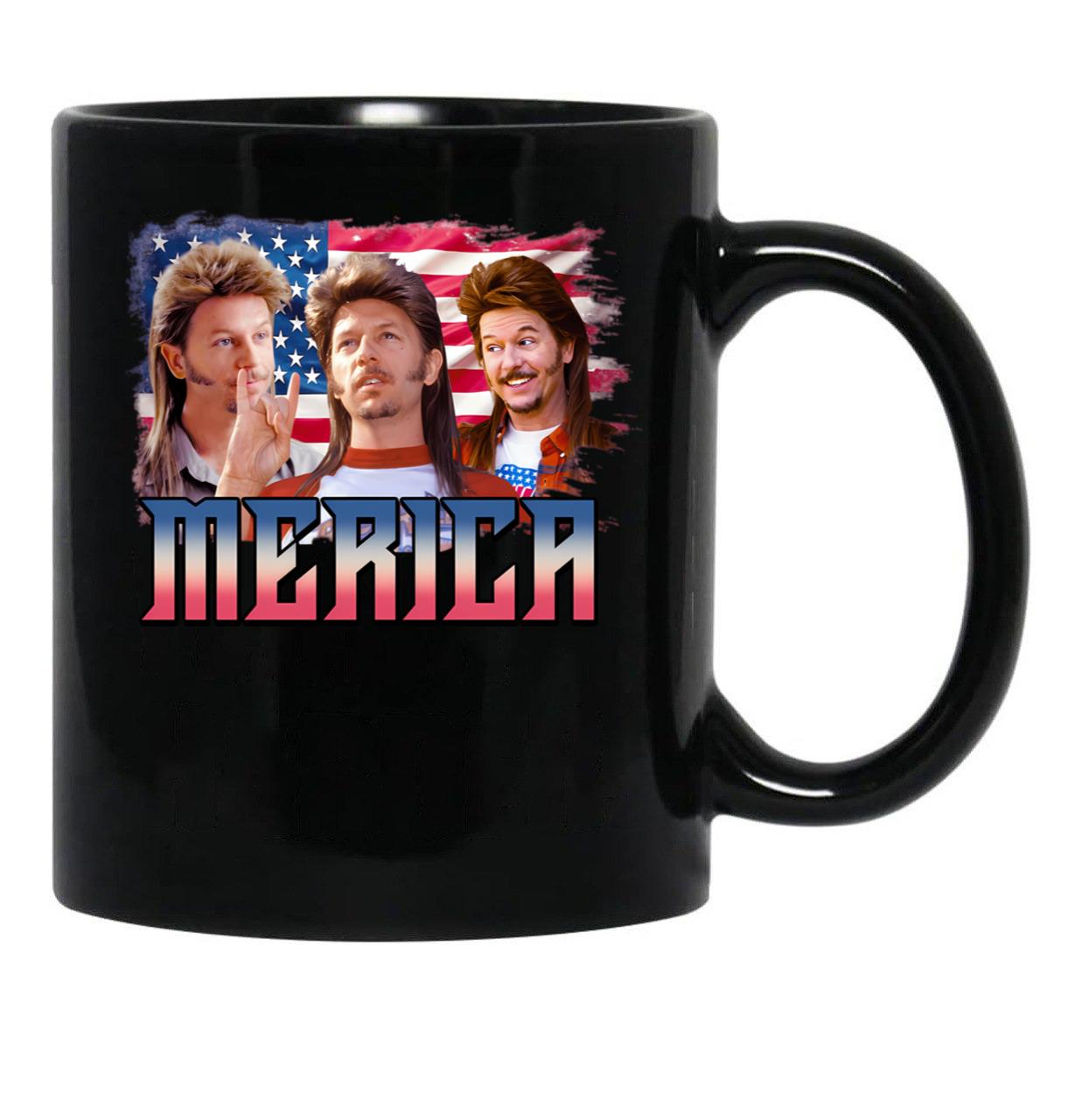 Retro Merica Joe Dirt Black Coffee Mug - Black
