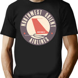 Retro Northwest Airlines T-Shirt for Men & Women, T-Shirts Graphic Tee - Black