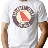 Retro Northwest Airlines T-Shirt for Men & Women, T-Shirts Graphic Tee - White