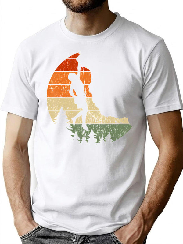 Retro Rock Climbing Vintage Climber T-Shirt for Men & Women, T-Shirts Graphic Tee - White