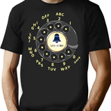 Retro Rotary Dial T-Shirt for Men & Women, T-Shirts Graphic Tee - Black