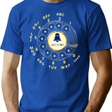 Retro Rotary Dial T-Shirt for Men & Women, T-Shirts Graphic Tee - Blue