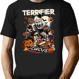 Retro Terrifier Movie T-Shirt for Men & Women, T-Shirts Graphic Tee - Black