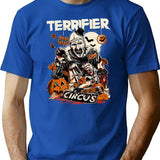 Retro Terrifier Movie T-Shirt for Men & Women, T-Shirts Graphic Tee - Blue