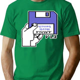 Retro Video Games Commodore Amiga Workbench Insert Disk T-Shirt for Men & Women, T-Shirts Graphic Tee - Green