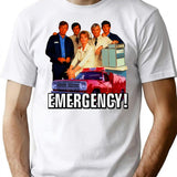 Retro Vintage 70S Emergency Cast Tribute T-Shirt for Men & Women, T-Shirts Graphic Tee - White