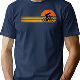 Retro Vintage Bicycle Rider Gift For Bicycle Lovers T-Shirt for Men & Women, T-Shirts Graphic Tee - Navy