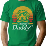 Retro Vintage Cavoodle Daddy T-Shirt for Men & Women, T-Shirts Graphic Tee - Green