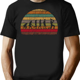 Retro Vintage Cricket Evolution Cricket Fan Funny Cricket Lover Gift T-Shirt for Men & Women, T-Shirts Graphic Tee - Black