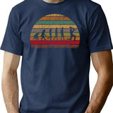 Retro Vintage Cricket Evolution Cricket Fan Funny Cricket Lover Gift T-Shirt for Men & Women, T-Shirts Graphic Tee - Navy