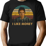 Retro Vintage Face Like Money Idiocracy Movie Art T-Shirt for Men & Women, T-Shirts Graphic Tee - Black