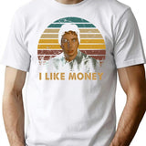 Retro Vintage Face Like Money Idiocracy Movie Art T-Shirt for Men & Women, T-Shirts Graphic Tee - White