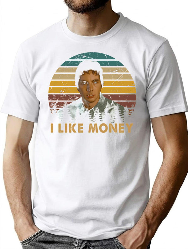 Retro Vintage Face Like Money Idiocracy Movie Art T-Shirt for Men & Women, T-Shirts Graphic Tee - White