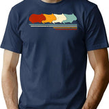 Retro Vintage Guinea Pig Animal Lover T-Shirt for Men & Women, T-Shirts Graphic Tee - Navy