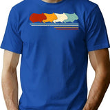 Retro Vintage Guinea Pig Animal Lover T-Shirt for Men & Women, T-Shirts Graphic Tee - Blue
