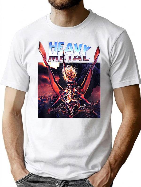 Retro Vintage Heavy-Movie Men Women Funny Metal-Tshirt T-Shirt T-Shirt for Men & Women, T-Shirts Graphic Tee - White