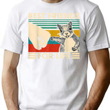 Retro Vintage Squirrel Best Friend For Life Fist Bump (1) T-Shirt for Men & Women, T-Shirts Graphic Tee - White